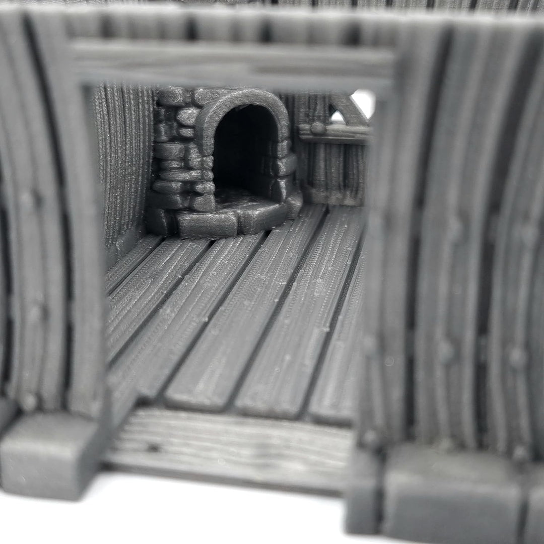 QP3D – Zwerghüttenhaus – Fantasy-Kampfbau-Gelände Landschaft für Tischplatte und RPG, 28–32 mm, Mini