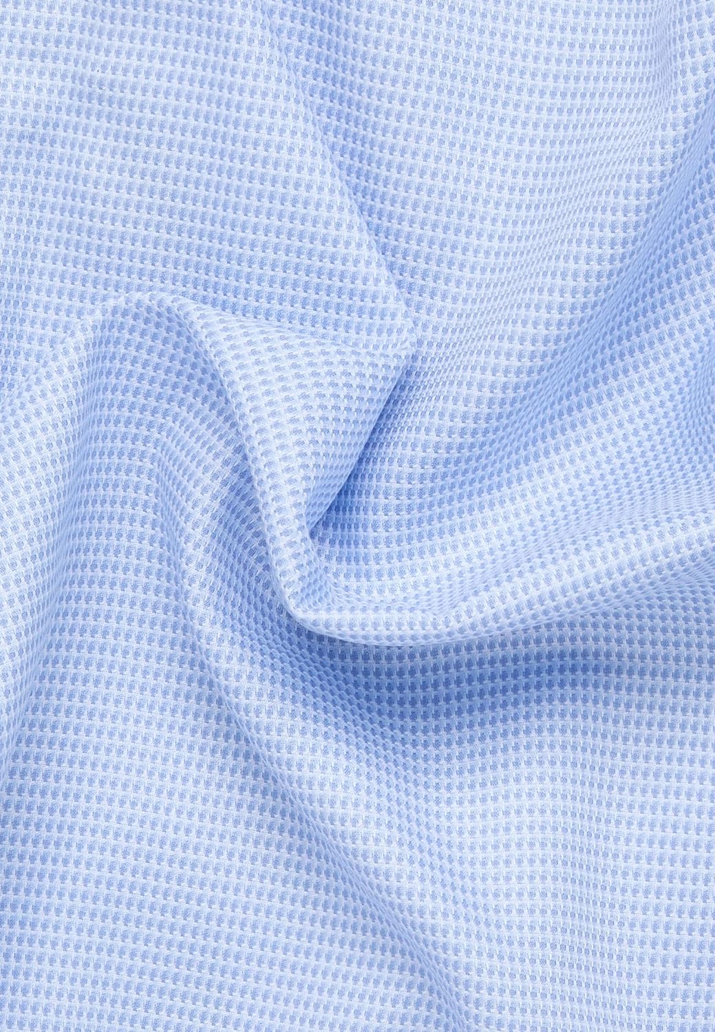 ETERNA Herren strukturiertes Baumwoll-Kurzarmhemd Comfort FIT 40 Hellblau, 40 Hellblau
