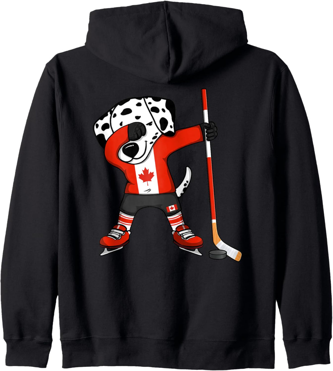 Dabbing Eishockey-Fans Dalmatiner Hund Kanada Wintersport Kapuzenjacke