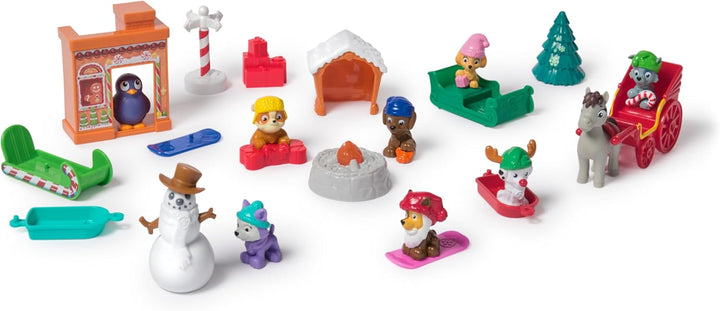 PAW PATROL Adventskalender 2024 – 24 Spielzeug-Überraschungen für eine fantasievolle Winterwelt, 7 W