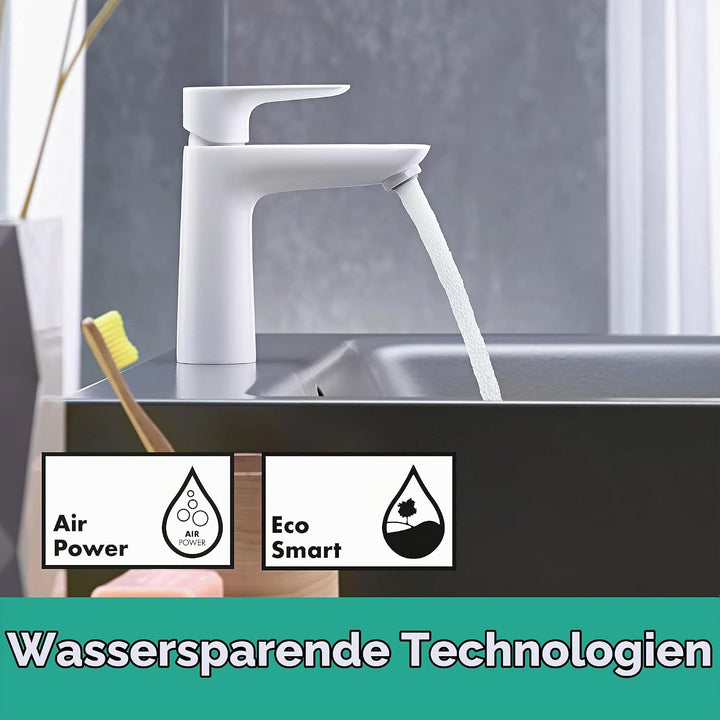 hansgrohe Wasserhahn Talis E CoolStart (Armatur mit Auslauf Höhe 110 mm), Einhebel-Waschtischmischer