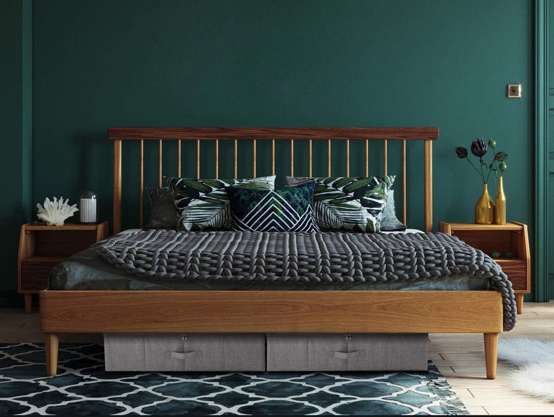 iwill CREATE PRO Faltbare starre Unterbett-Aufbewahrungsbehälter für Kleidung, Schuhe, Decken, Bettd