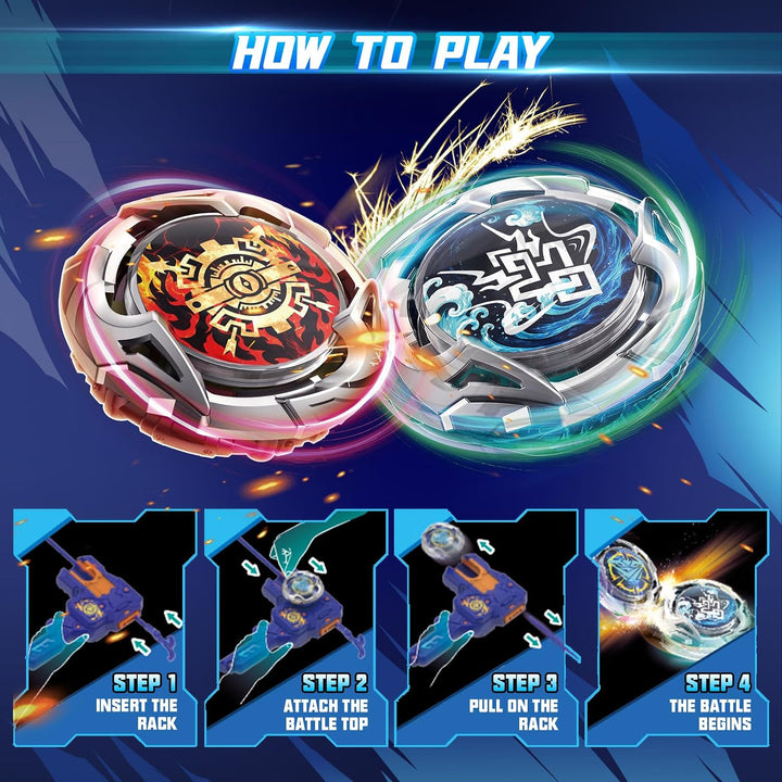 INFINITY NADO S7 Rack-Launcher – Attack-Kreisel, Grün 5+, grün