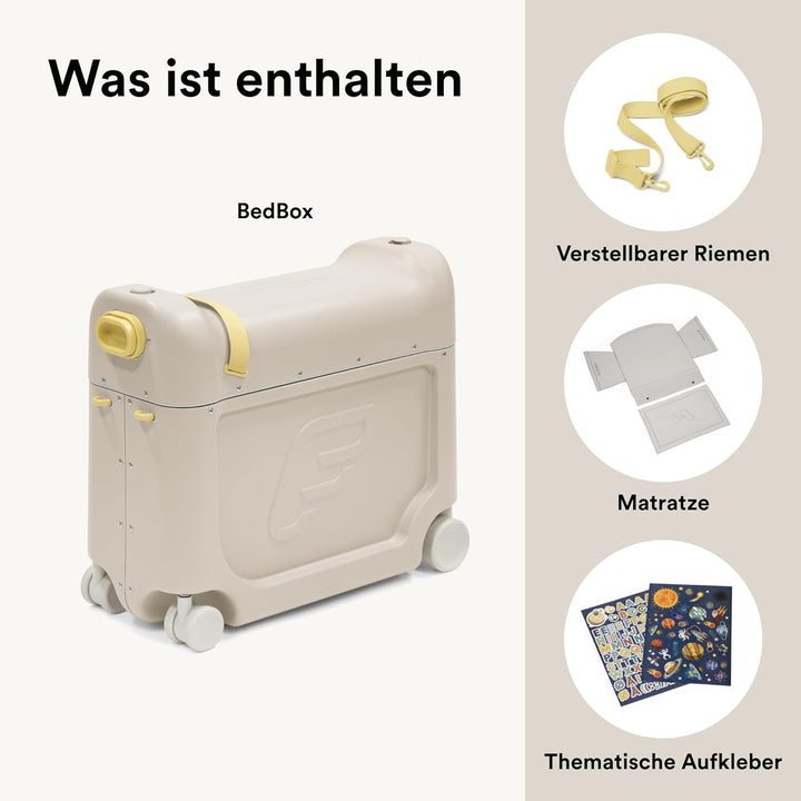 Stokke JetKids BedBox, Moonglow White - Aufsitzkoffer für Kinder von 2-7 Jahren (bis 35 kg) - Lässt
