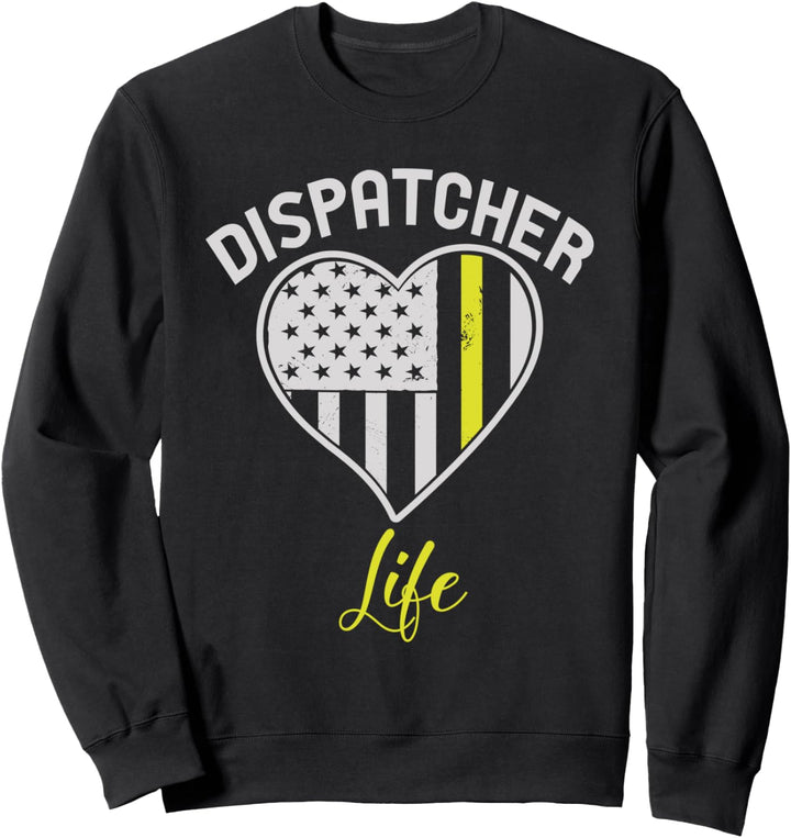 Dispatcher dünne gelbe Linie patriotische amerikanische Flag Sweatshirt