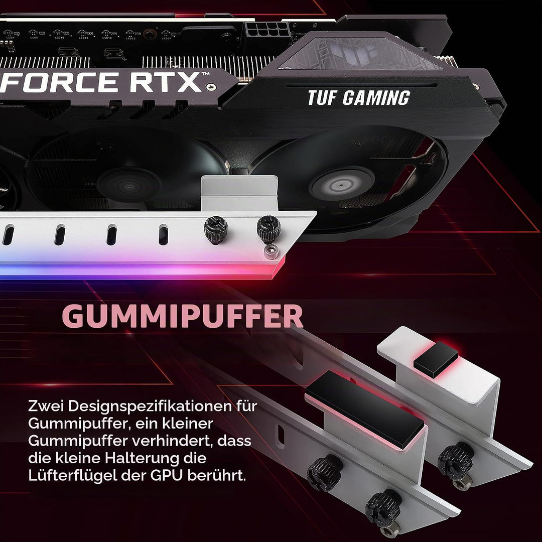 EZDIY-FAB GPU-Halterung für Grafikkarte, Halterung für Grafikkarte, mit LED ARGB, 5 V, 3 Pins, Halte