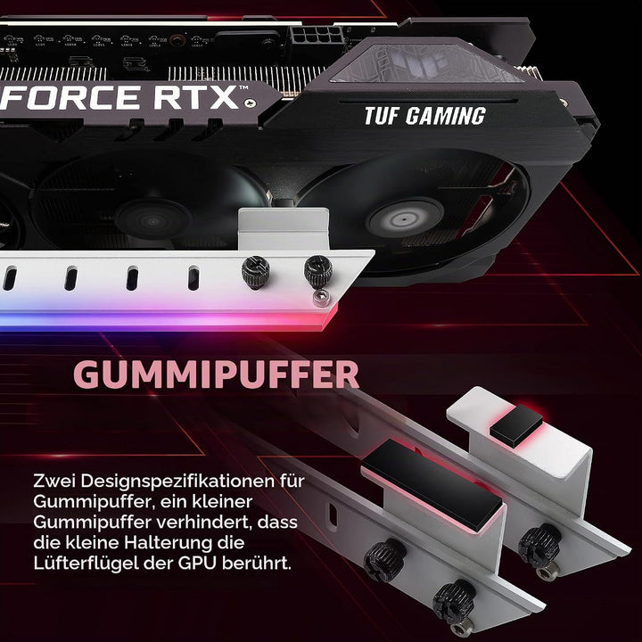EZDIY-FAB GPU-Halterung für Grafikkarte, Halterung für Grafikkarte, mit LED ARGB, 5 V, 3 Pins, Halte
