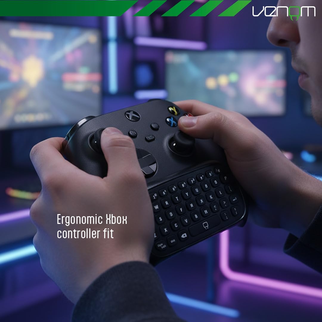 Venom Xbox-Controller-Tastatur Chatpad | Kabelloses QWERTY mit Headset-Anschluss