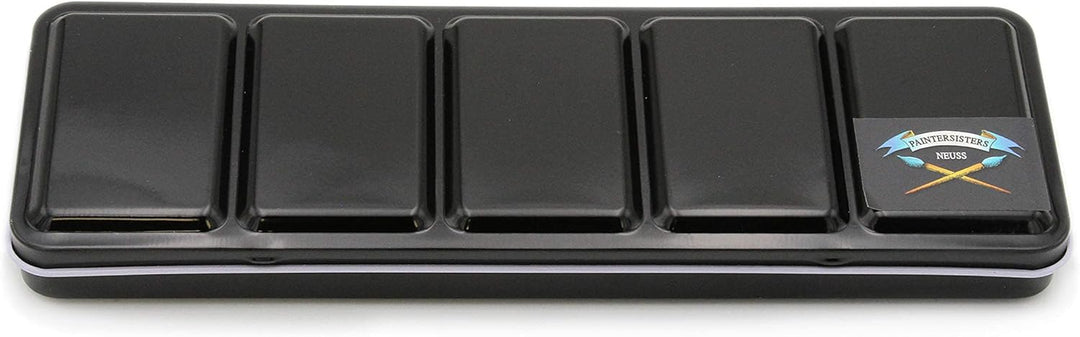 Paintersisters® Aquarellkasten metallic ARTIST in halben Näpfen, 24 x 1/2 Näpfchen metallische Aquar