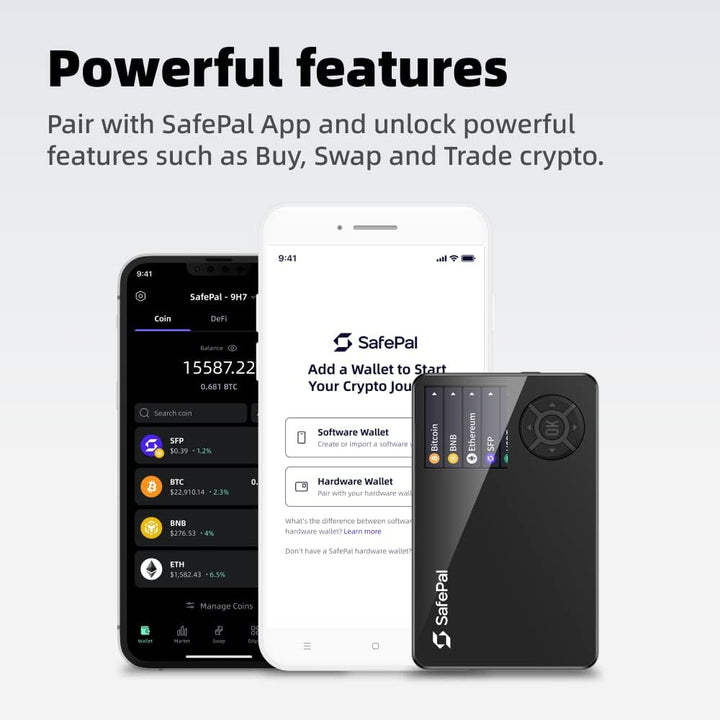 SafePal S1 – Cryptocurrency Hardware Wallet, sichere Aufbewahrung privater Schlüssel, Kühlspeicher f