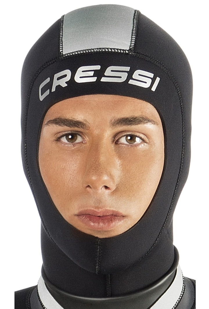 Cressi Hood Unisex Kopfhaube 3mm Neopren, Schwarz, S/2
