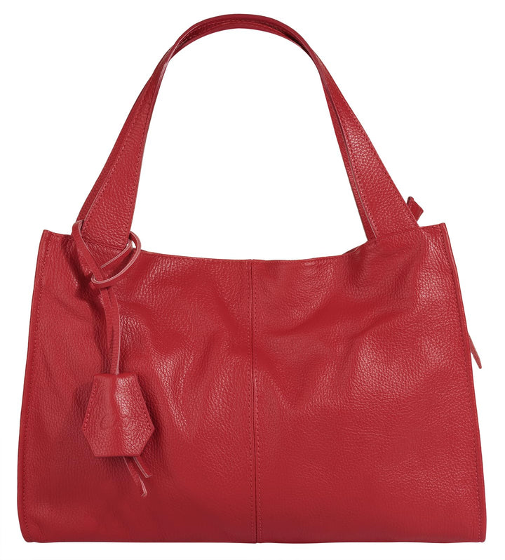 Shopper Echt Leder Damen Made in Italy, Smartphonefach, Ledertasche Damen, Handtasche Echtleder, Umh