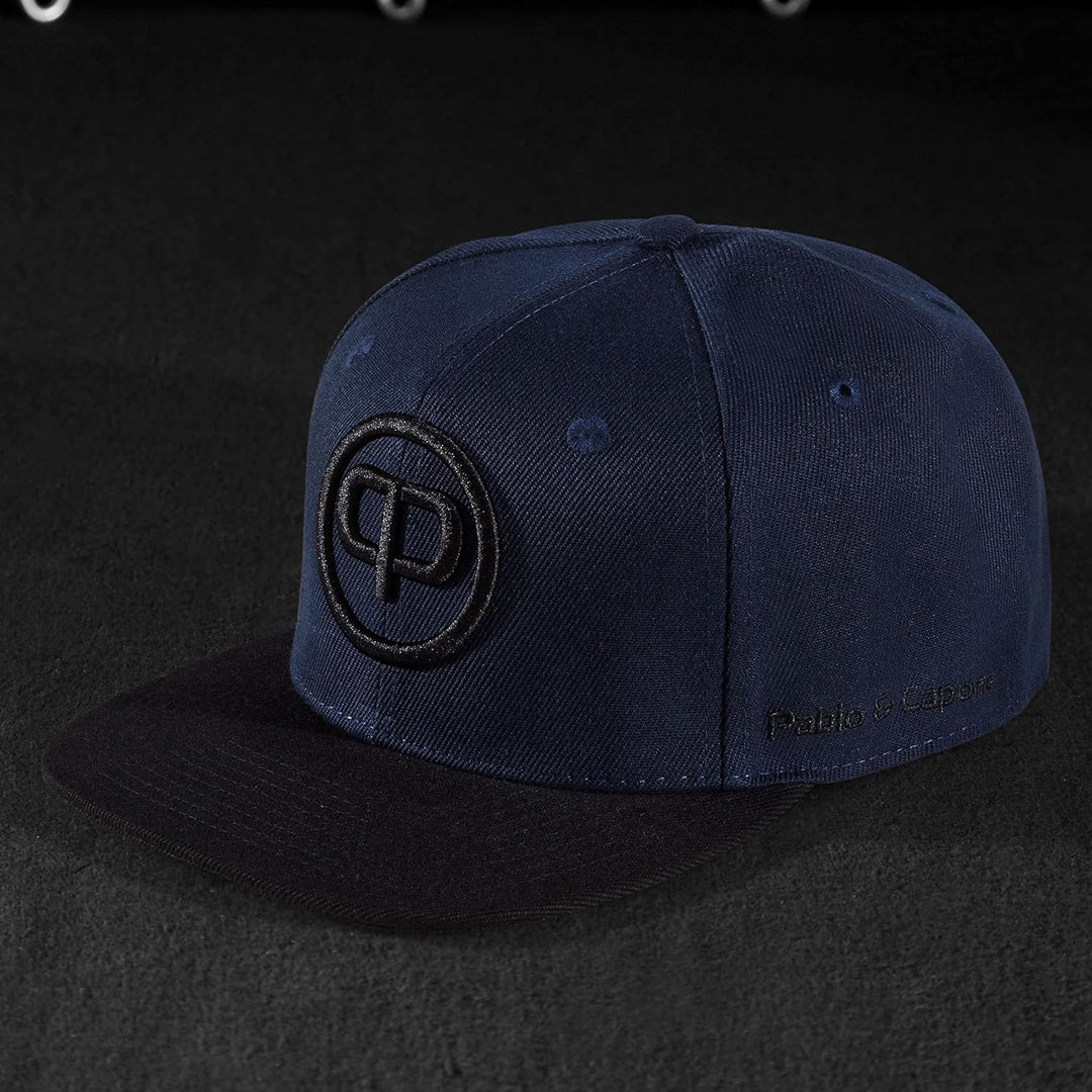 Pablo & Capone Snapback Cap - Navy Blue on Black