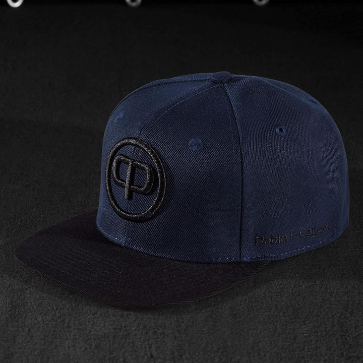 Pablo & Capone Snapback Cap - Navy Blue on Black