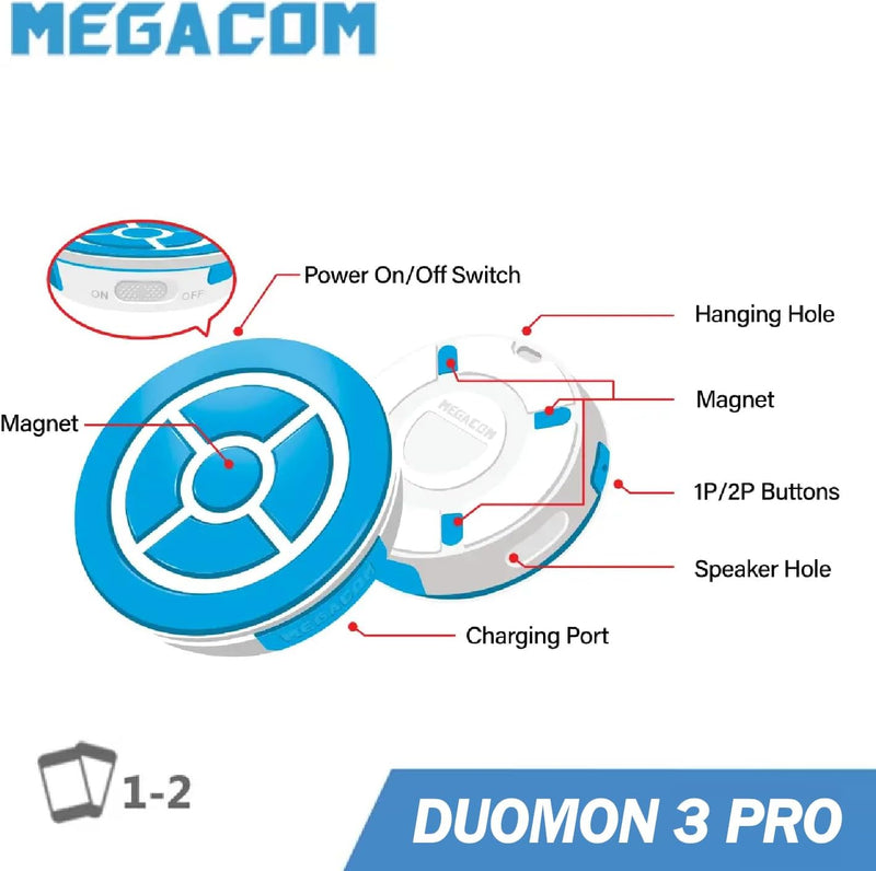 MEGACOM DuoMon 3 Auto-Fänger für Pokémon Go, Pro-Version mit kabellosem Laden, Automatisches Pokémon