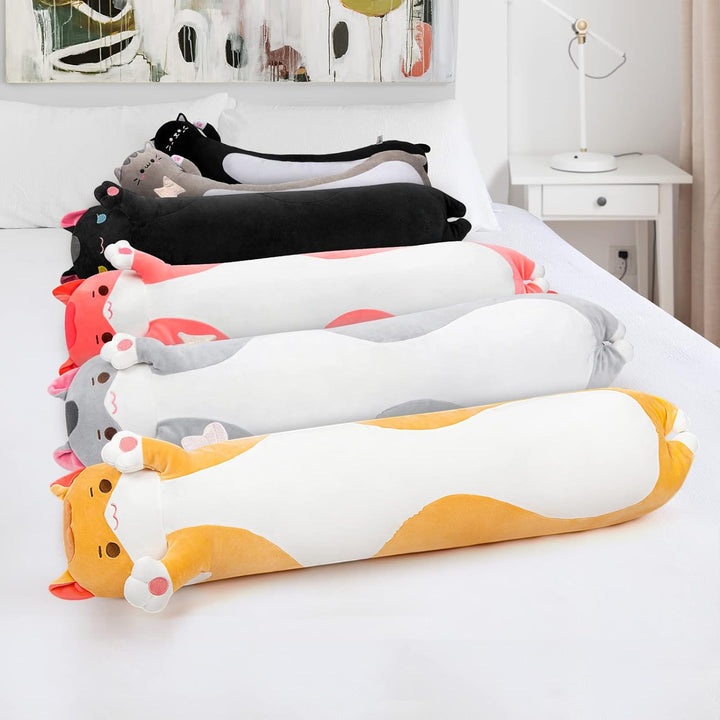 Mewaii 50CM Largo Gato de Peluche Almohada Suave de Gato de Animales Muñecas de Peluche Gato Almohad