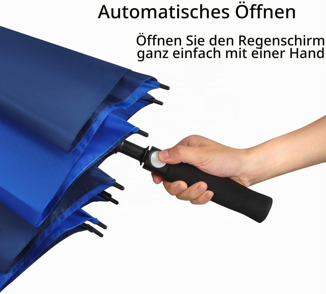 ACEIken Regenschirm Gross XL/XXL - Sturmfest, Automatisch Öffnend, mit Doppeldach Belüftung - Hochwe