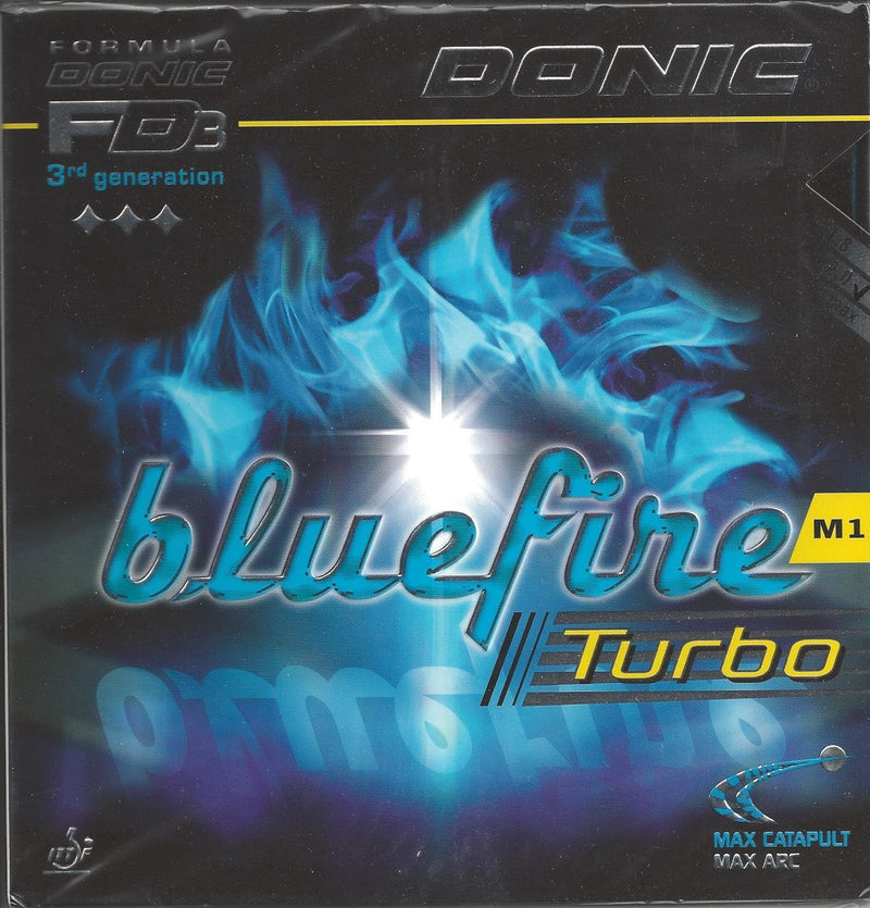 DONIC Bluefire M1 Turbo Tischtennis-Belag Schwarz 20, Schwarz 20