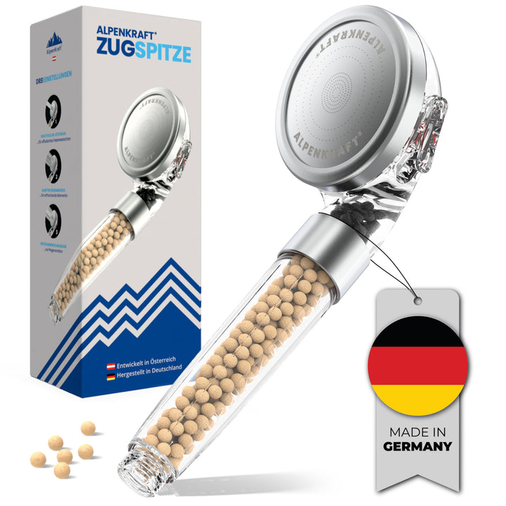 ALPENKRAFT - ZugSpitze Made in Germany Duschkopf wassersparend druckerhöhend