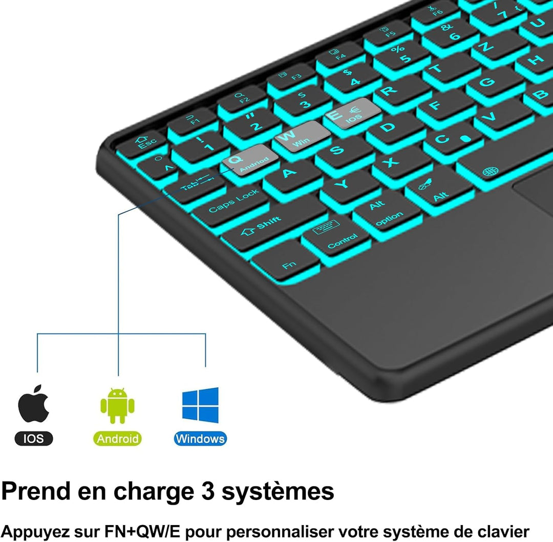 iPad Air 5 Generation Hülle mit Tastatur, Tastatur mit Touchpad für iPad Air 4 gen und iPad Pro 11 4