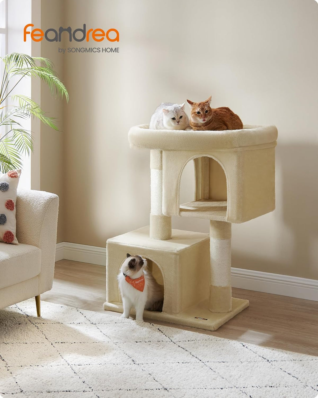 Feandrea Kratzbaum, 101 cm Katzenbaum, XL, Katzenhaus für extra grosse Katzen bis zu 20 kg, grosse P