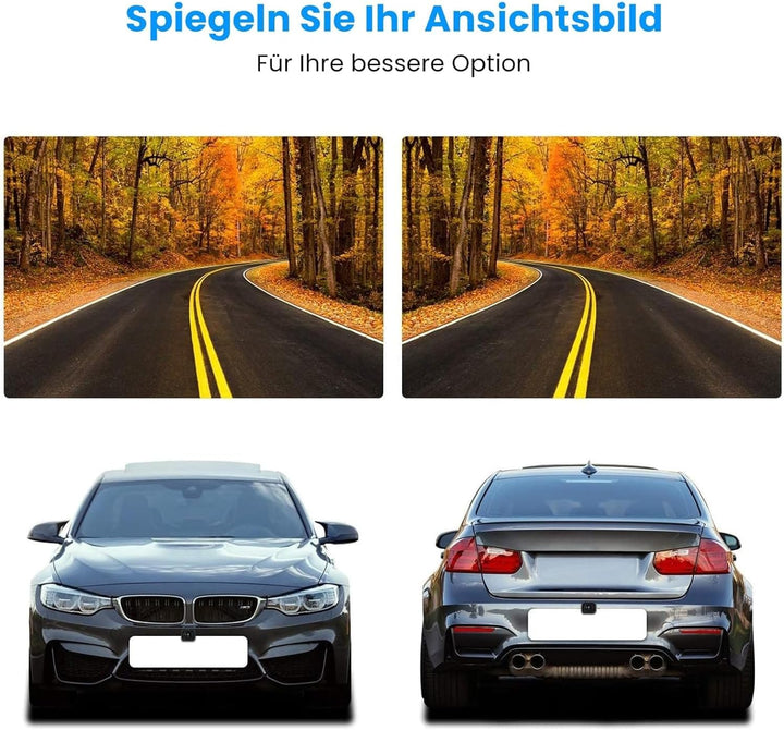 AUTO-VOX W7 Kabellos Digital Rückfahrkamera Set mit 5“(12.7cm) LCD-Monitor mit Antenne, eingebautem