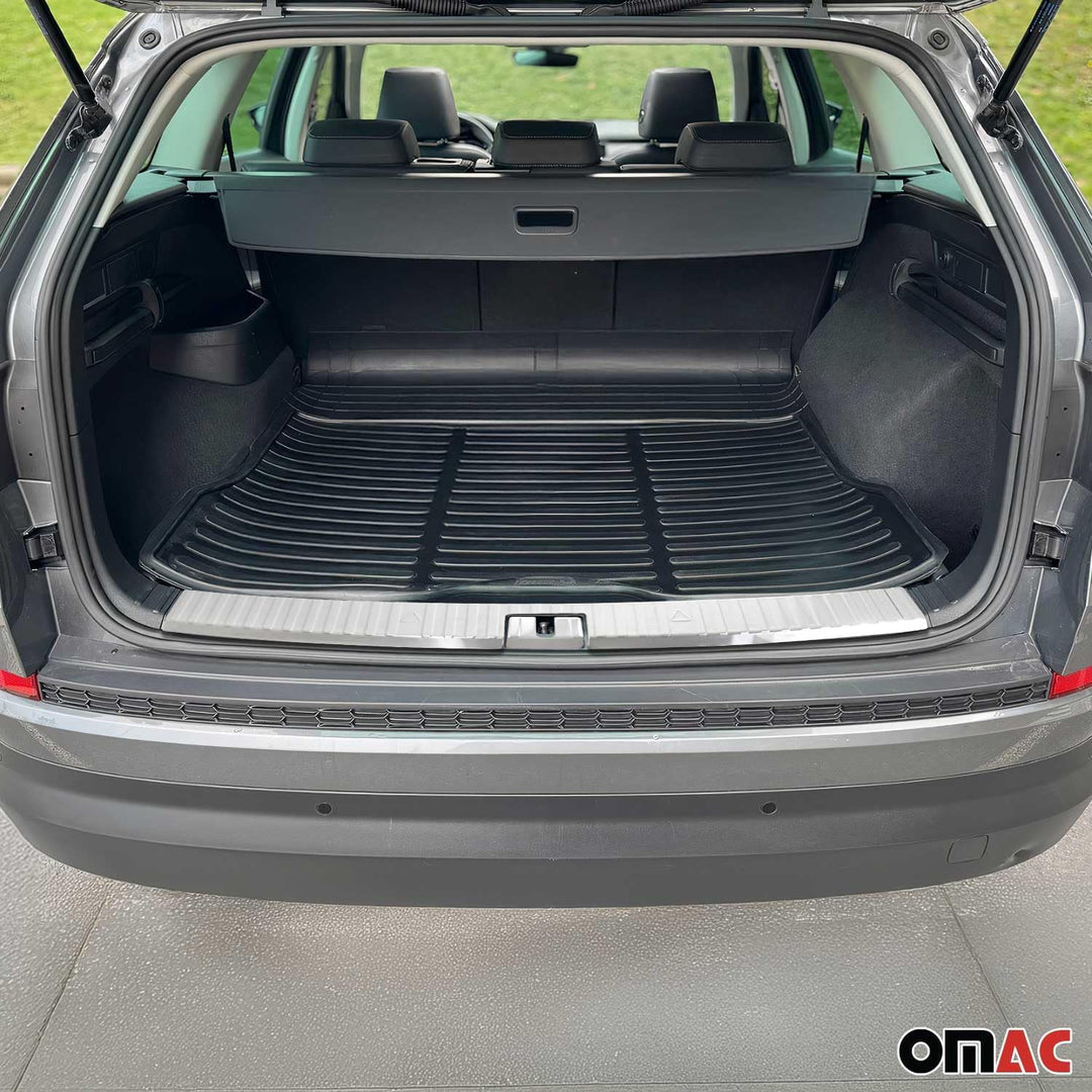 Ladekantenschutz Stossstangenschutz kompatibel mit Skoda Kodiaq NS7 2017-2023 Edelstahl Chrom Glanz,
