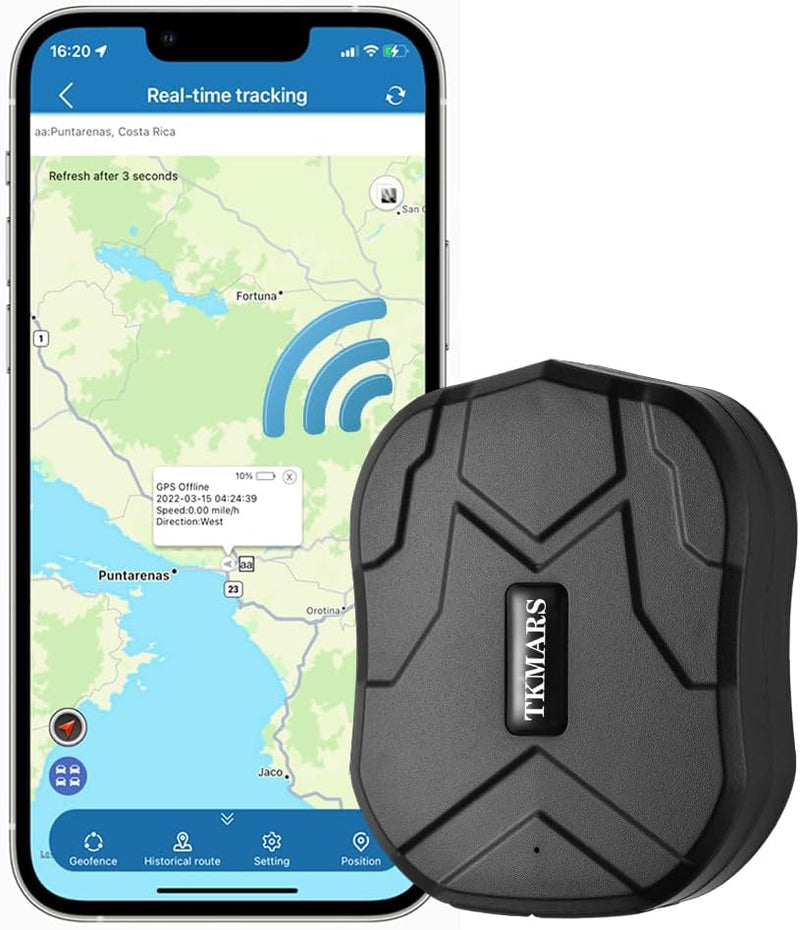 TKMARS TK905B GPS-Tracker für Auto, 10000mAh Akku, magnetischer Echtzeit GPS-Sender, funktioniert üb