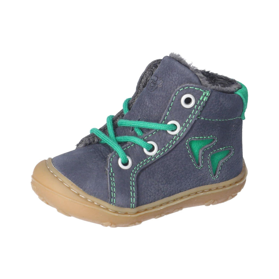 RICOSTA Mädchen und Jungen Lauflernschuhe Georg,Warmfutter,Leder,WMS:Mittel/Weit 21 EU Weit Blau 170