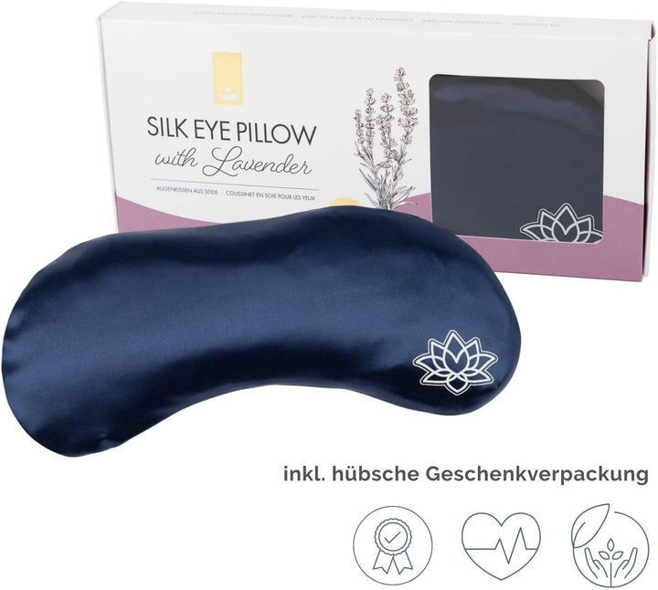 Bodhi Weiches Augenkissen mit Lavendel-Leinsamen-Füllung | Augenmaske für Yoga, Entspannung & Medita