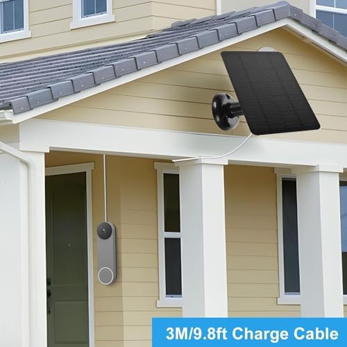 Solarpanel-Kamera-Ladegerät Türklingel-Solarpanel, 5V 10 W Video-Türklingel-Solarpanel-Ladegerät für