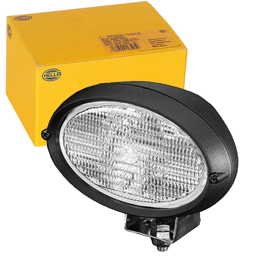 HELLA - Halogen-Arbeitsscheinwerfer - Oval 100 - 24/12V - Anbau/geschraubt - stehend/schwenkbarer Mo