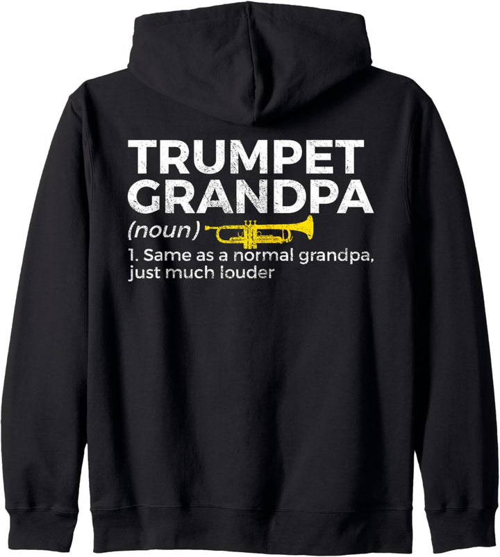 Trompete Opa Definition Band Lustige Trompete Opa Kapuzenjacke