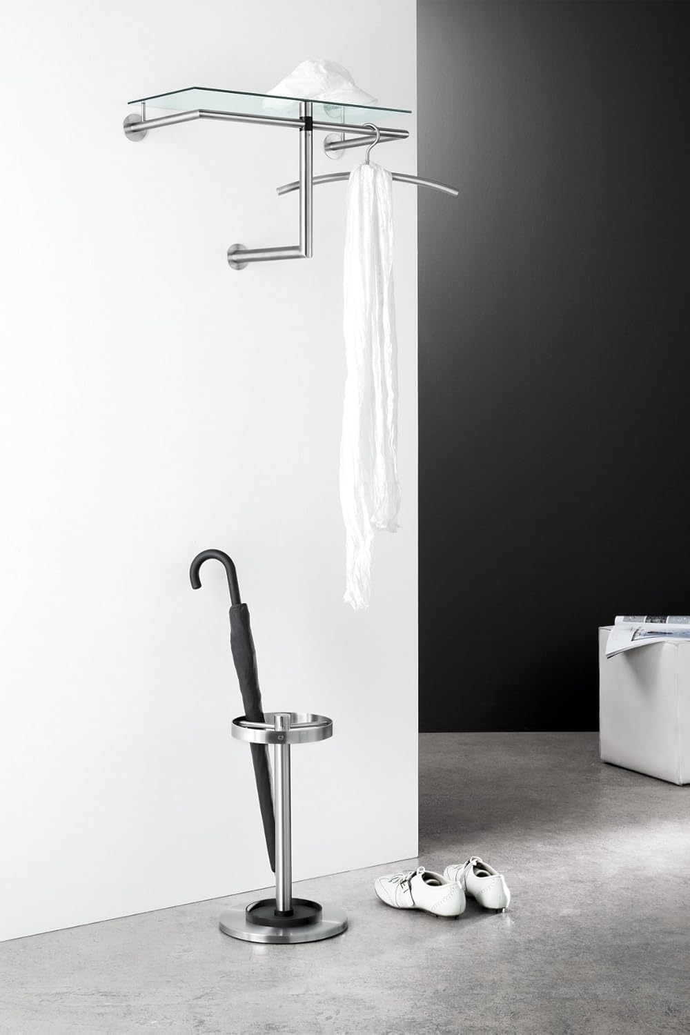ZACK 50679 "ABILIO" Wandgarderobe, Edelstahl matt