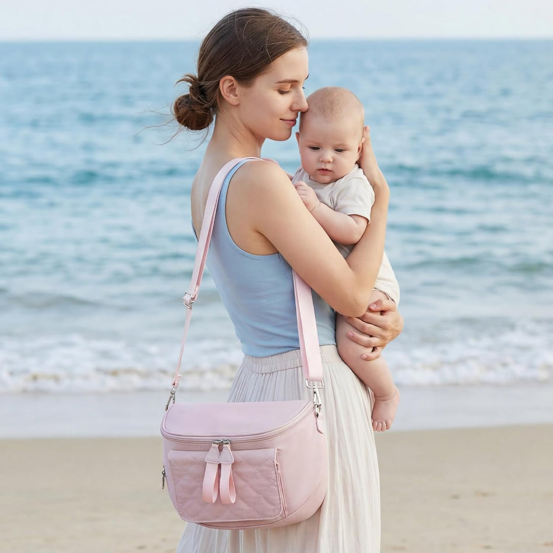 G4Free Wickeltasche Klein für Mädchen und Jungen Rosa, Rosa