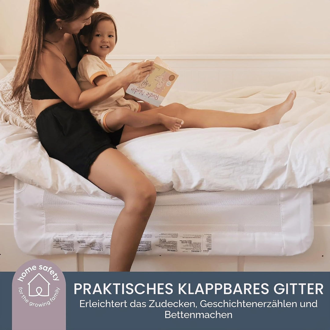 Dreambaby G7742 Bettgitter Maggie – für Einbaubetten und Flachbetten – 110 cm breit und 50 cm hoch,