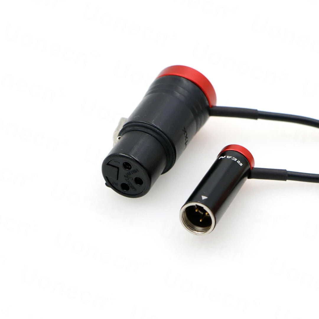 Uonecn Low-Profile 3 Pin Mini XLR TA3M Stecker auf XLR 3 Pin Buchse Audiokabel für Canon C70, BMPCC