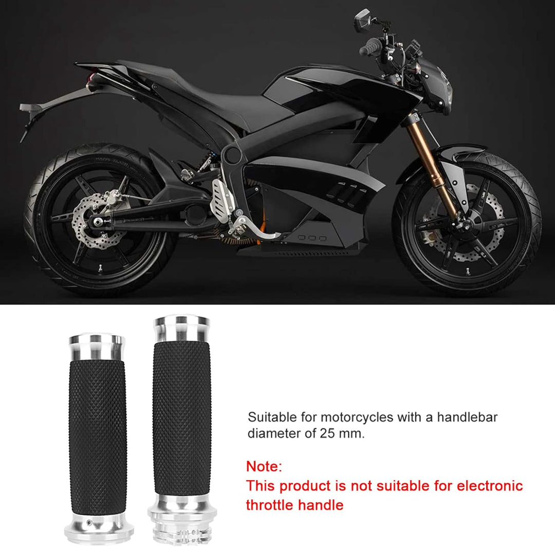 Gorgeri Motorrad Lenkergriffe, 1 Paar Universal Motorrad 25mm Handgriff Aluminium + Gummi Anti-Rutsc