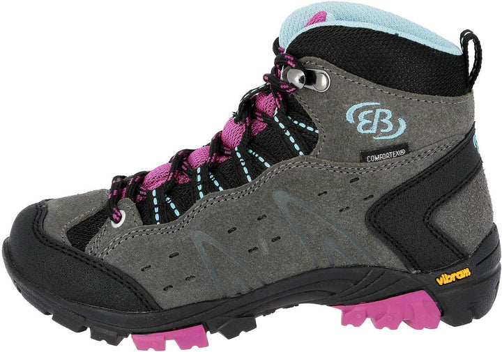 Brütting Unisex Kinder Mount Bona High Kids Trekking- & Wanderstiefel 35 EU Grau Lila Blau, 35 EU Gr