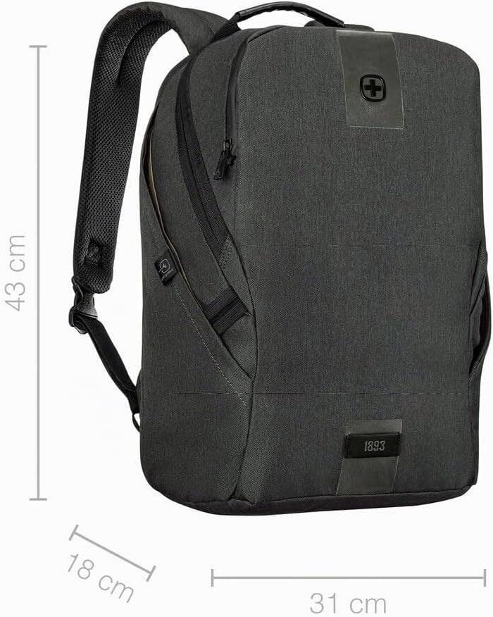 WENGER MX ECO Light Laptop-Rucksack mit Tabletfach, Notebook bis 16 Zoll, Tablet bis 10 Zoll, Organi
