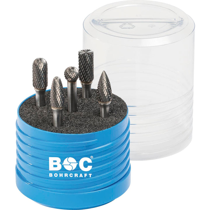 Bohrcraft HM-Frässtifte Set R5 / Ø 10,0 mm / 5-teilig / 5900 13 30006, 5-teilig