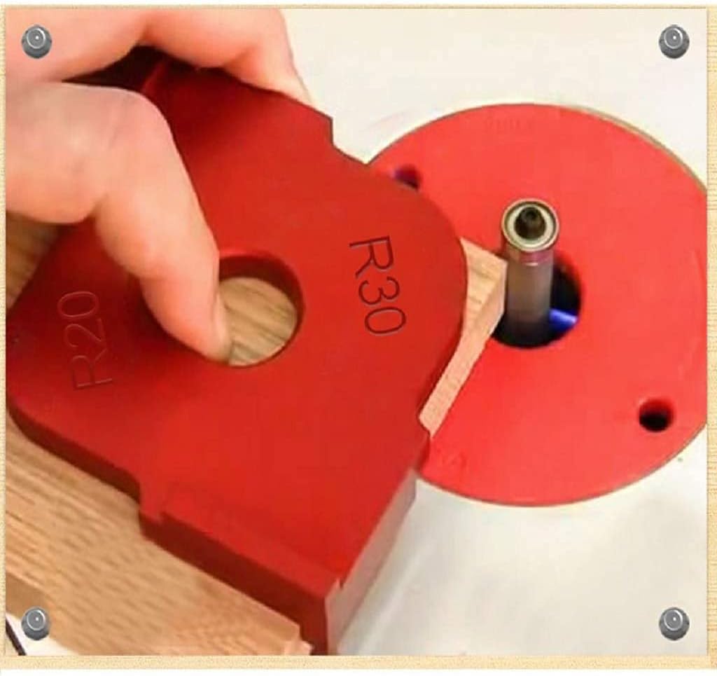 2er Set Aluminium Legierung Holz Platten Eckradius von Quick Table of Router Bit Gauge Templates Kit