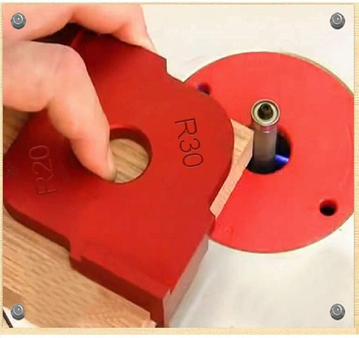 2er Set Aluminium Legierung Holz Platten Eckradius von Quick Table of Router Bit Gauge Templates Kit