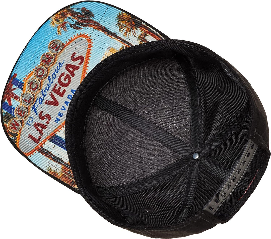 Cadency® Snapback Cap Las Vegas Craps, Damen und Herren Schwarz, Unisex, Grössenverstellbar