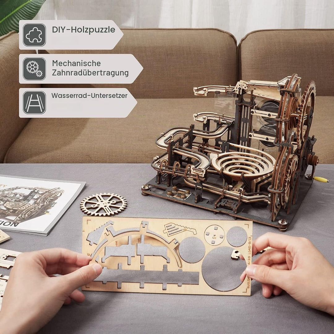 ROKR Puzzle Modell Kits Mable Run Modellbau Holz Spielzeug Jugend Erwachsene Kugelbahn mit Kugeln