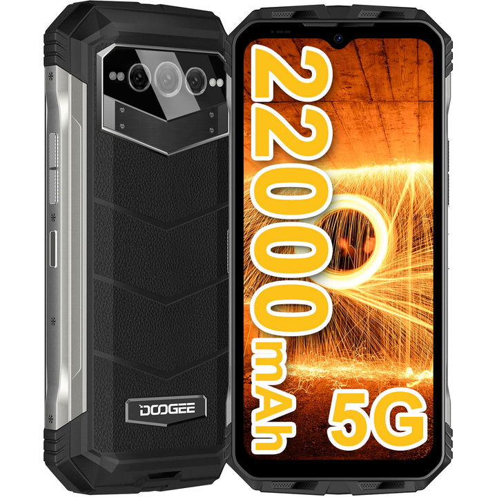 DOOGEE VMAX 5G Outdoor Handy ohne Vertrag, 20GB+256GB Dimensity 1080, 22000mAh Grosser Akku, 108MP K