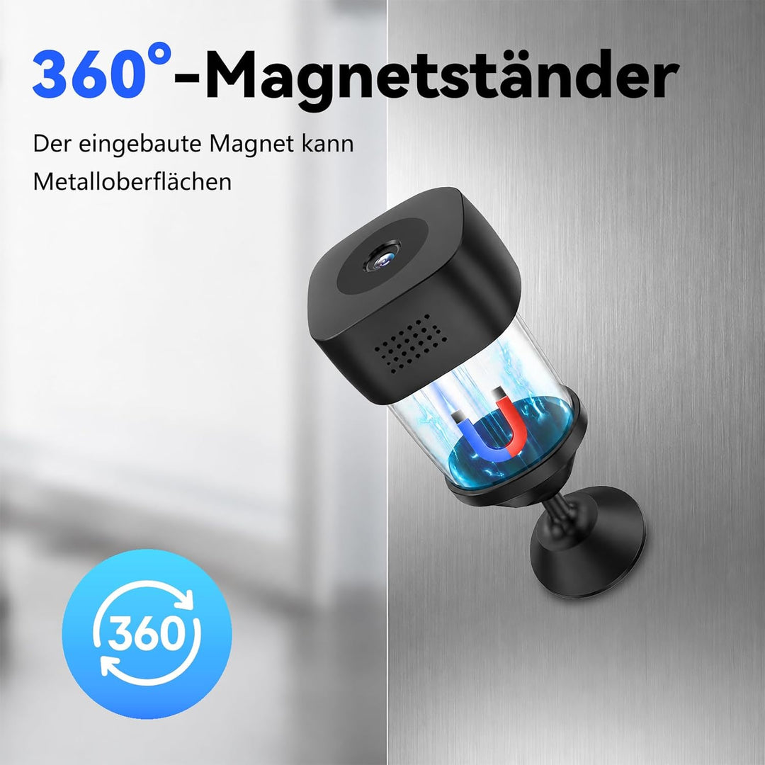 Mini Camera, Live Übertragung Handy APP Für WiFi Überwachungskamera Innen, mit Akku Sicherheitskamer