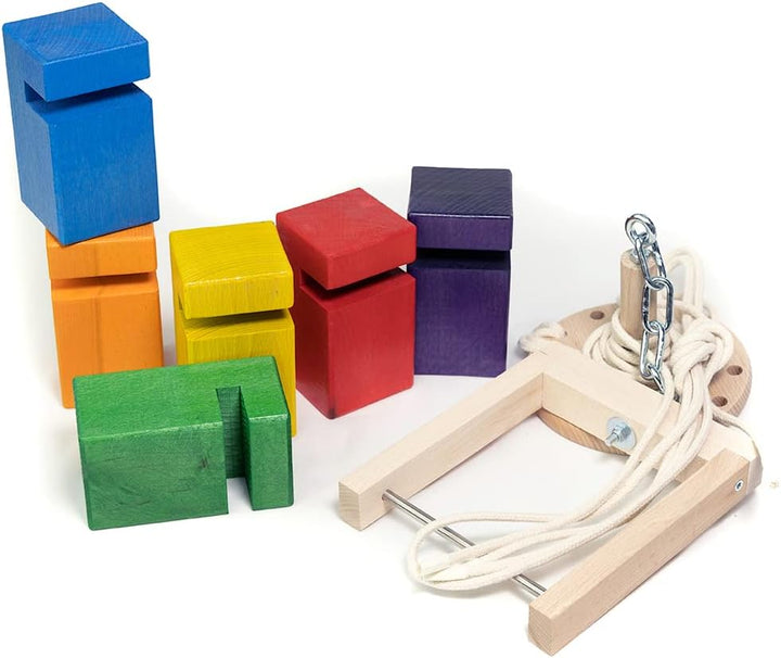 waelderspielzeug Kinder-Fröbelturm - Teamspiel für Kleinkinder von 4 bis 7 Jahren - das Original aus