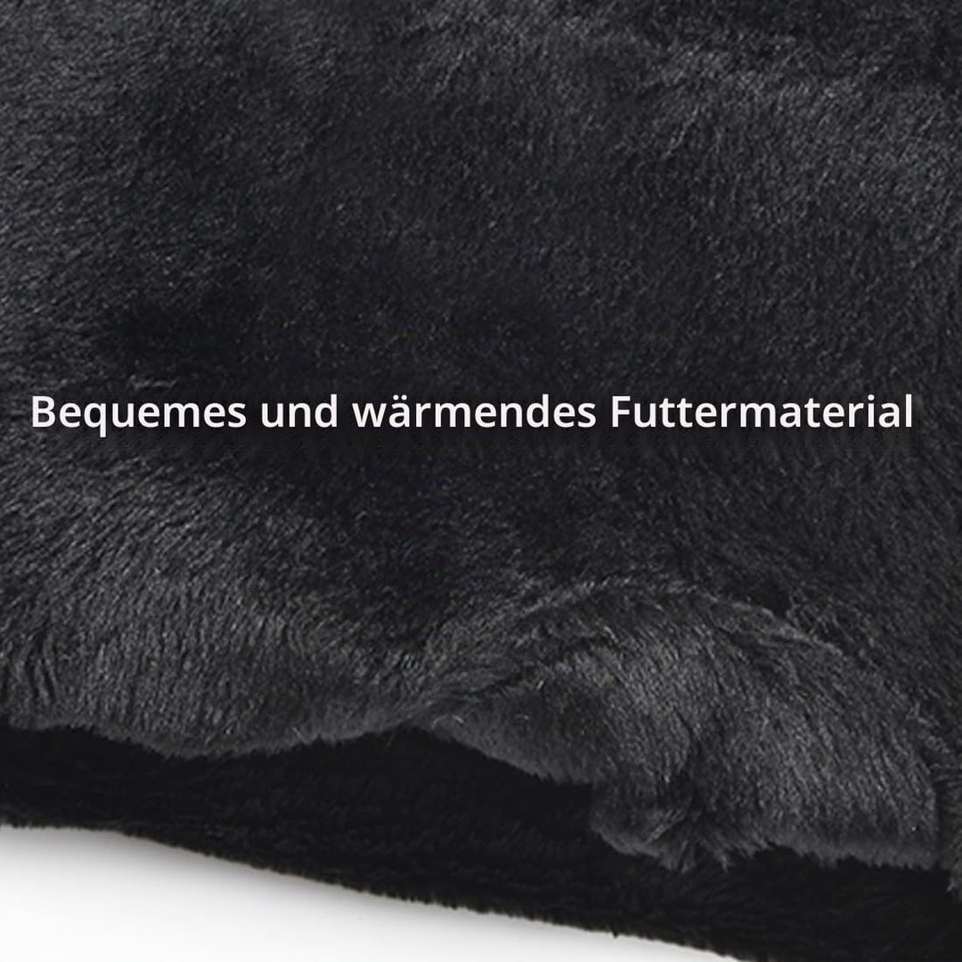 Harssidanzar Damen Fahrhandschuhe Leder Winter HL001EU L Schwarz, L Schwarz
