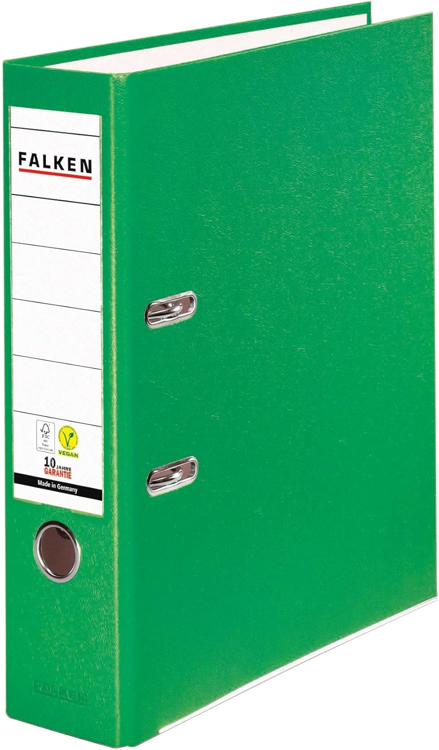 Original Falken 5er Pack PP-Color Kunststoff-Ordner. Made in Germany. 8 cm breit DIN A4 Pastell-Farb